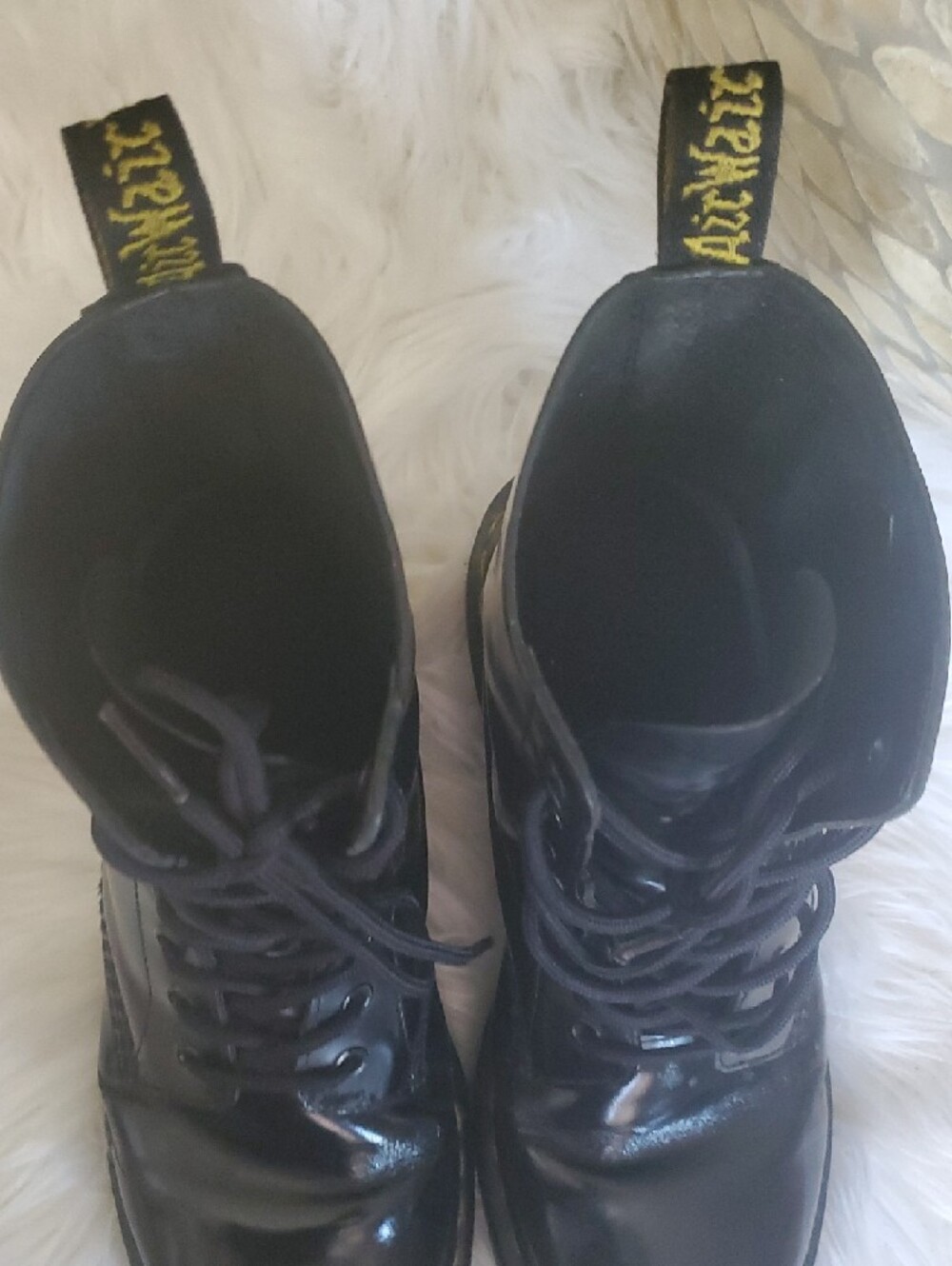 Dr. Martens Black Leather Lace-Up Combat Boots - Picture 4 of 16